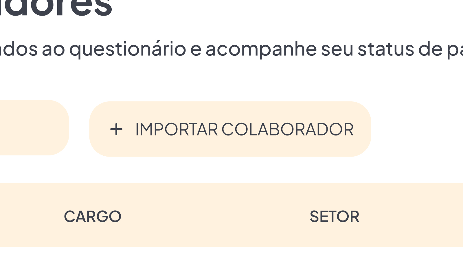Importação de colaboradores